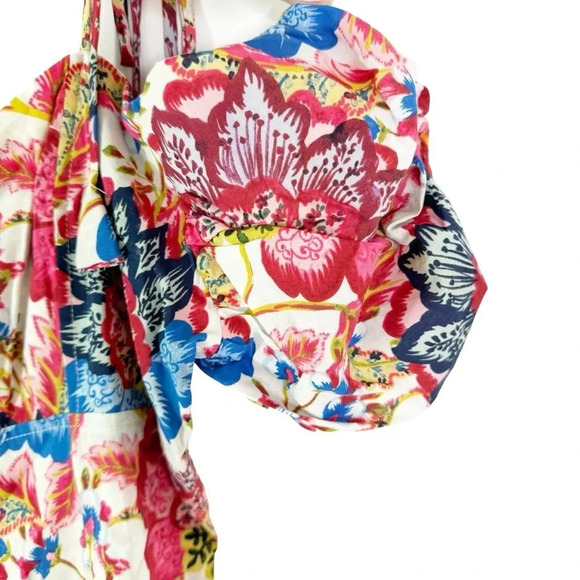 MISA Los Angeles Ruchika Floral Puff Sleeve Romper Size M NWT - Picture 9 of 15
